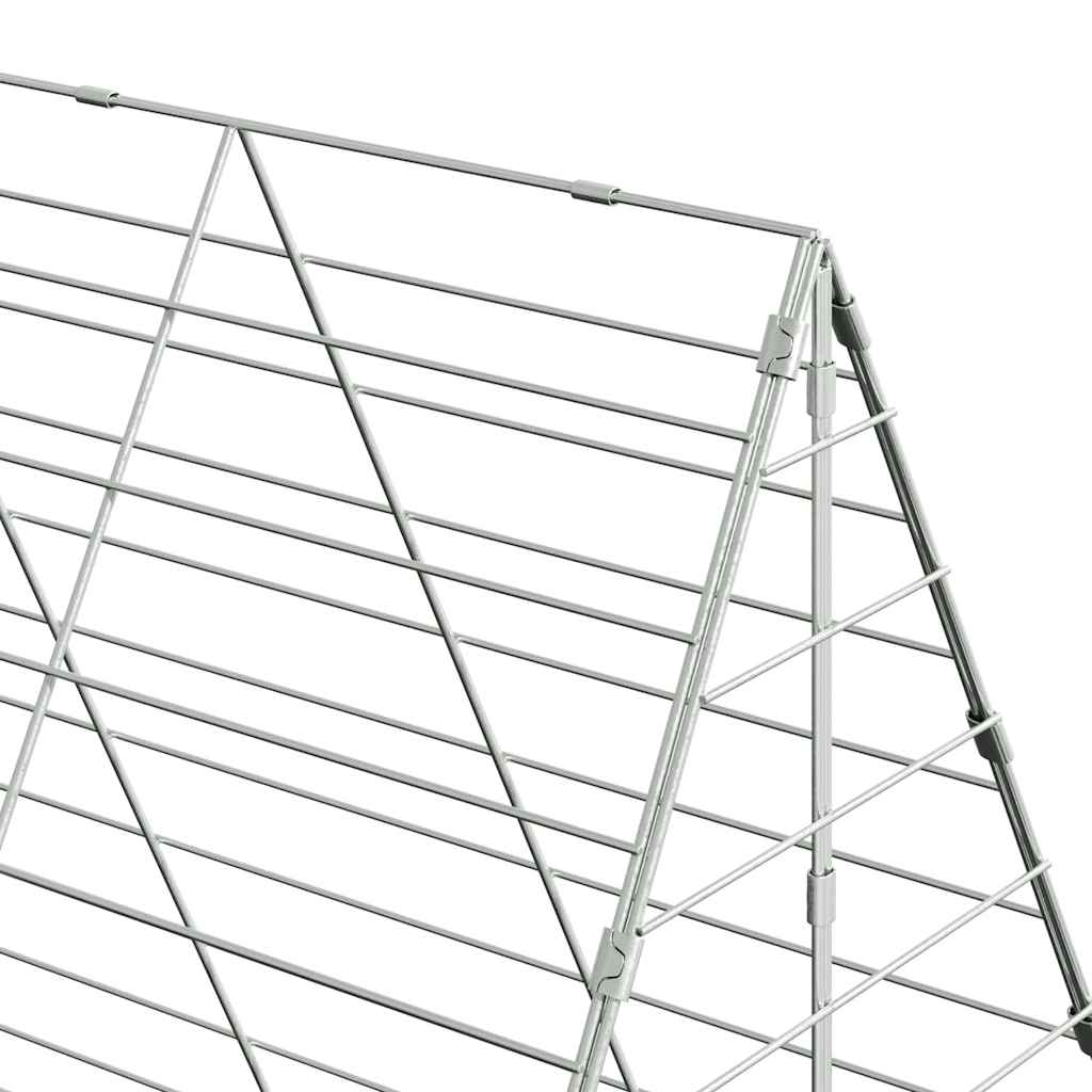 Hühnerkäfig 2 pcs Silber 600 x 100 x 210 cm Verzinkter Stahl