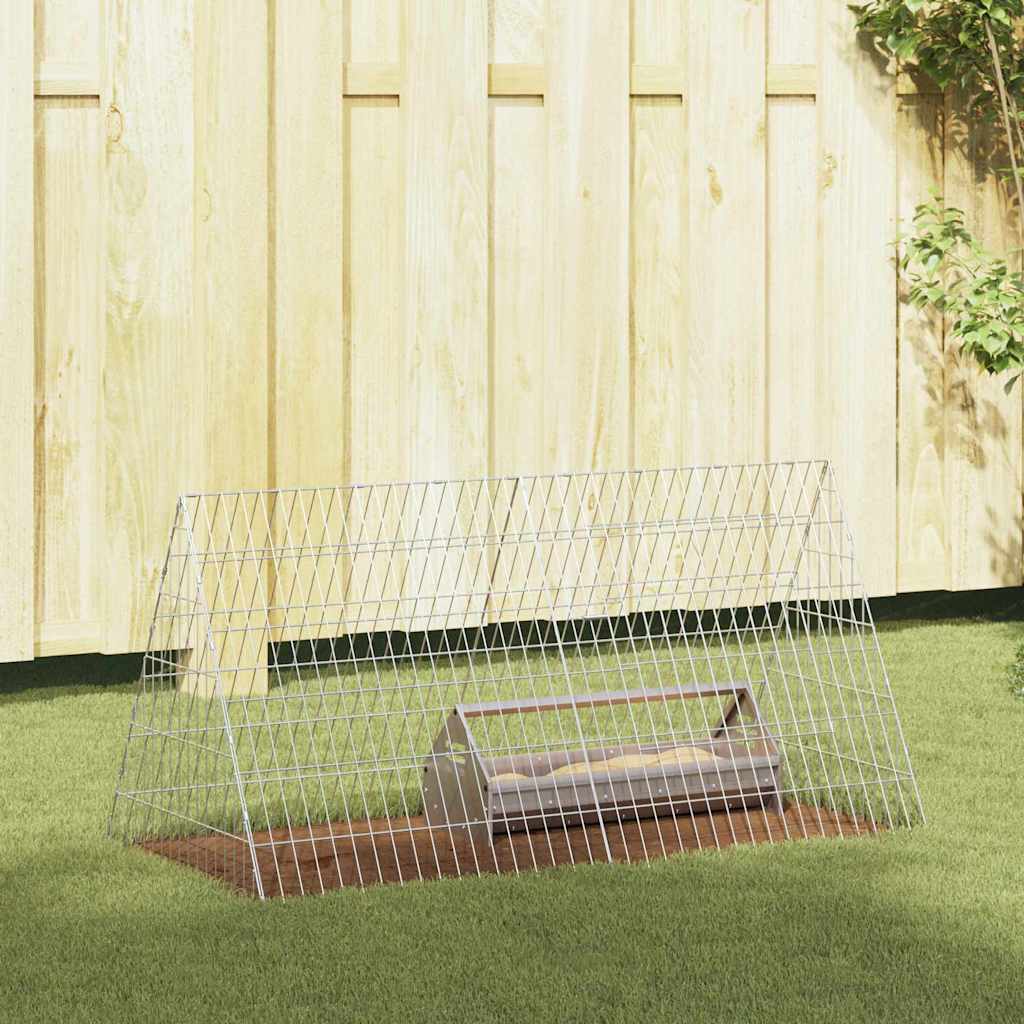 Hühnerkäfig Silber 110 x 55 x 55 cm Verzinkter Stahl