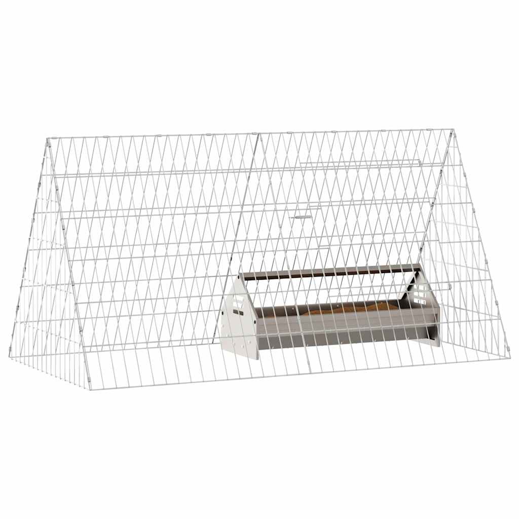 Hühnerkäfig Silber 110 x 55 x 55 cm Verzinkter Stahl