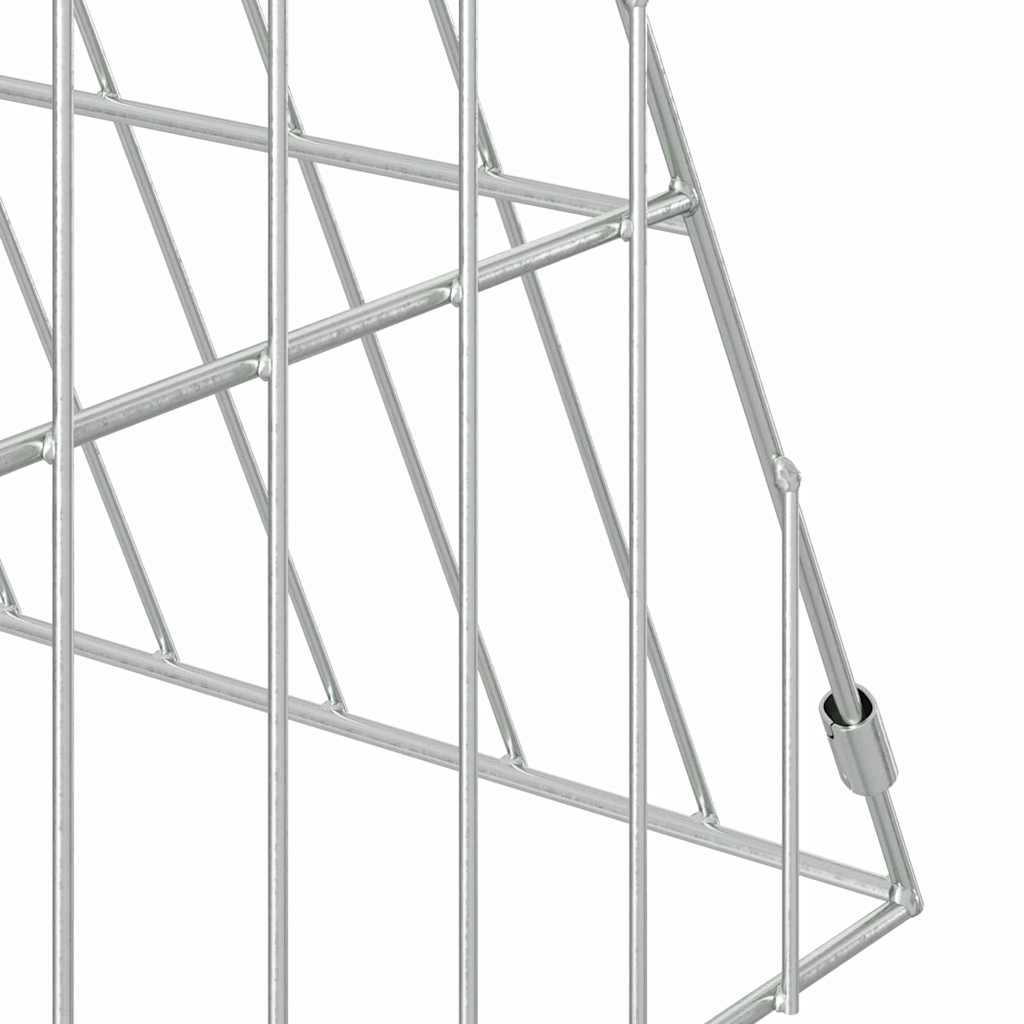 Hühnerkäfig Silber 215 x 55 x 55 cm Verzinkter Stahl