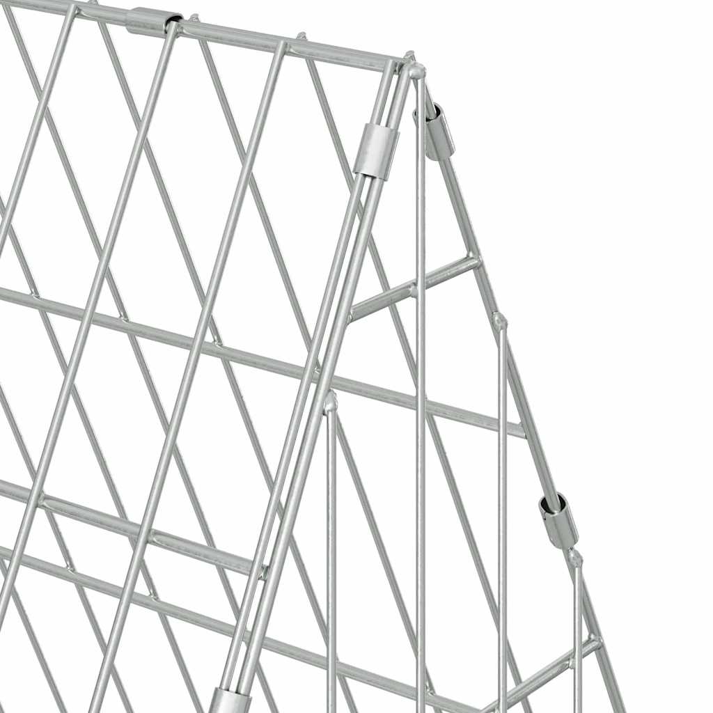 Hühnerkäfig Silber 215 x 55 x 55 cm Verzinkter Stahl