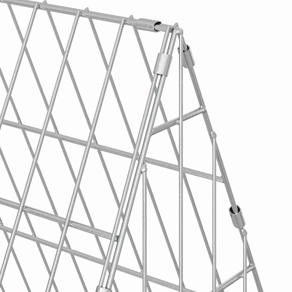 Hühnerkäfig Silber 430 x 55 x 55 cm Verzinkter Stahl