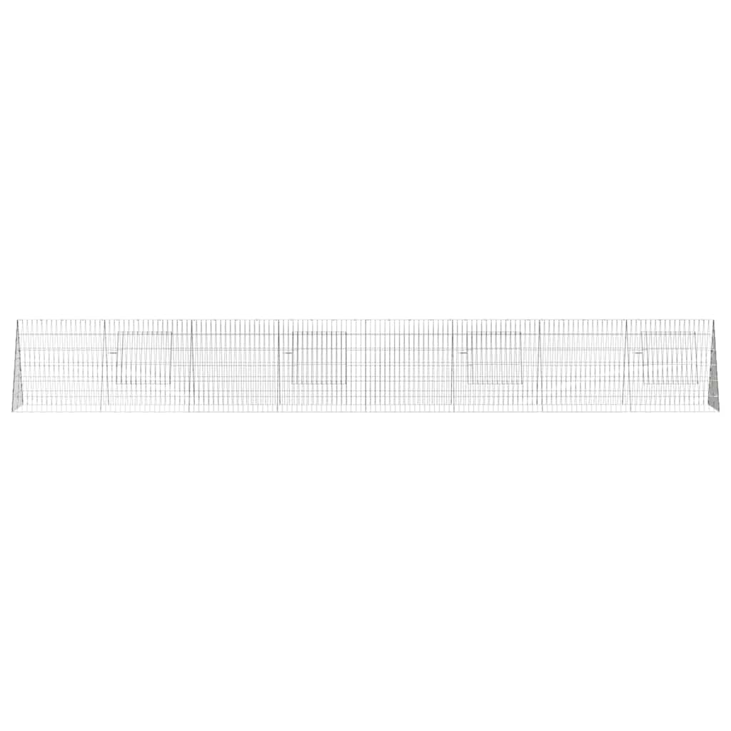 Hühnerkäfig Silber 430 x 55 x 55 cm Verzinkter Stahl