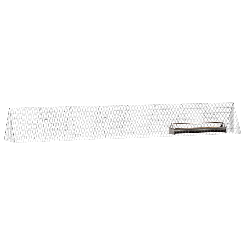 Hühnerkäfig Silber 430 x 55 x 55 cm Verzinkter Stahl