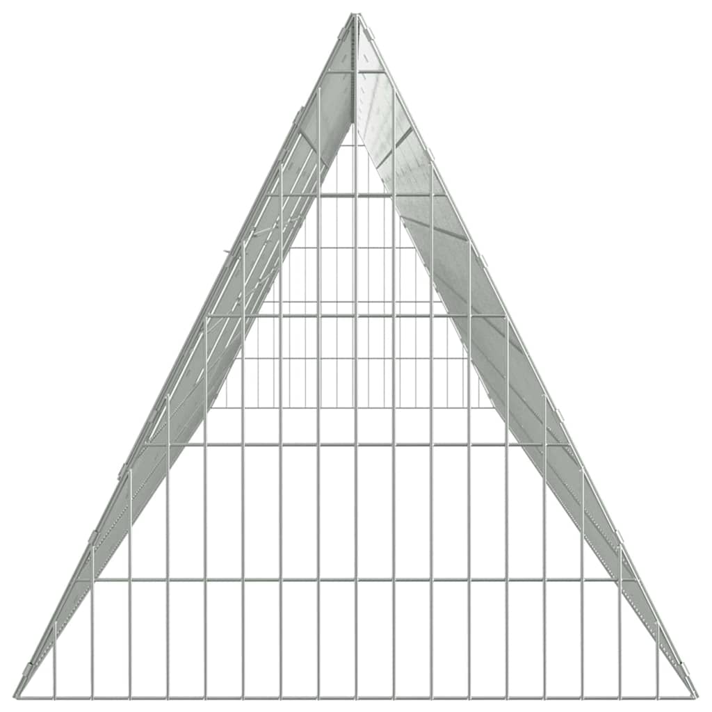 Hühnerkäfig Silber 430 x 55 x 55 cm Verzinkter Stahl