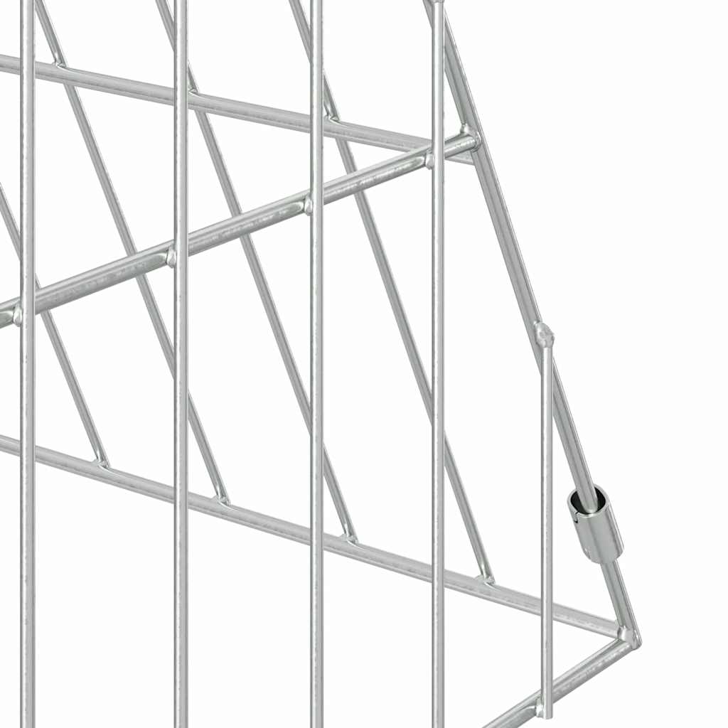Hühnerkäfig Silber 650 x 55 x 55 cm Verzinkter Stahl