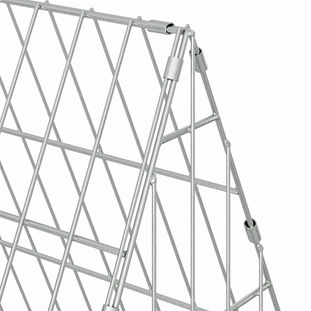 Hühnerkäfig Silber 650 x 55 x 55 cm Verzinkter Stahl