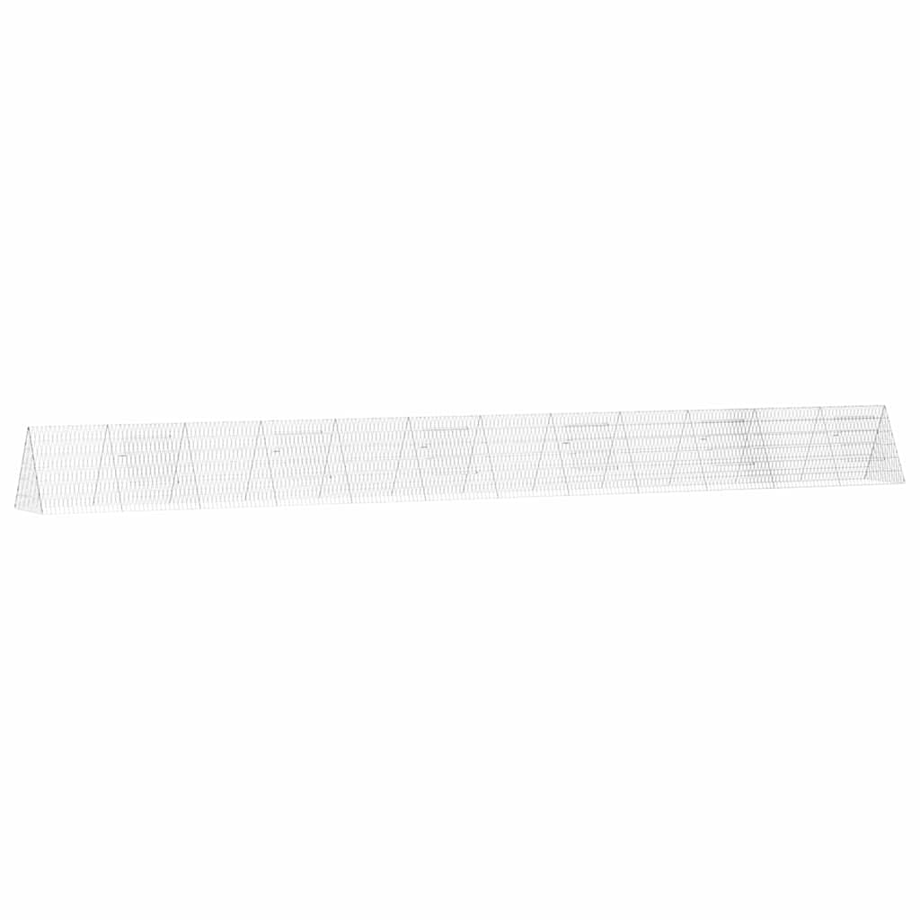 Hühnerkäfig Silber 650 x 55 x 55 cm Verzinkter Stahl