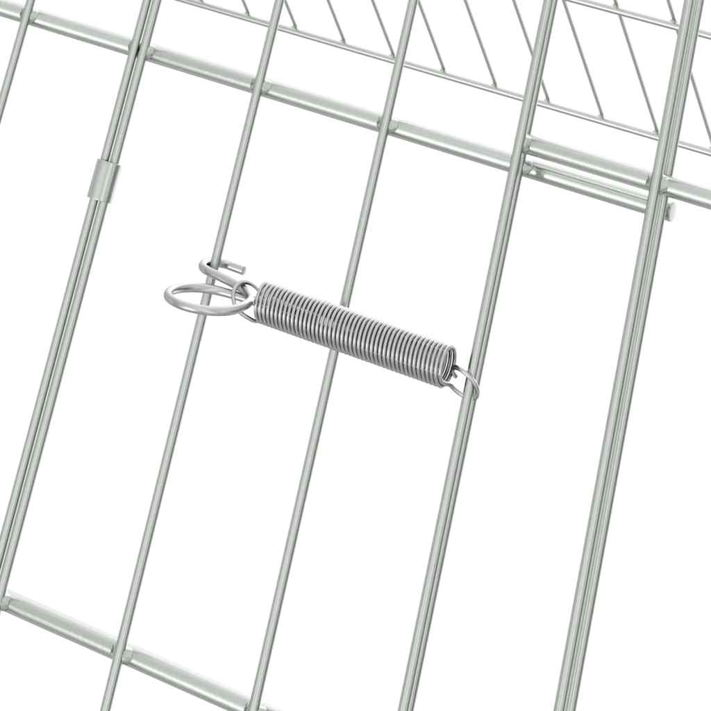 Hühnerkäfig Silber 215 x 100 x 85 cm Verzinkter Stahl