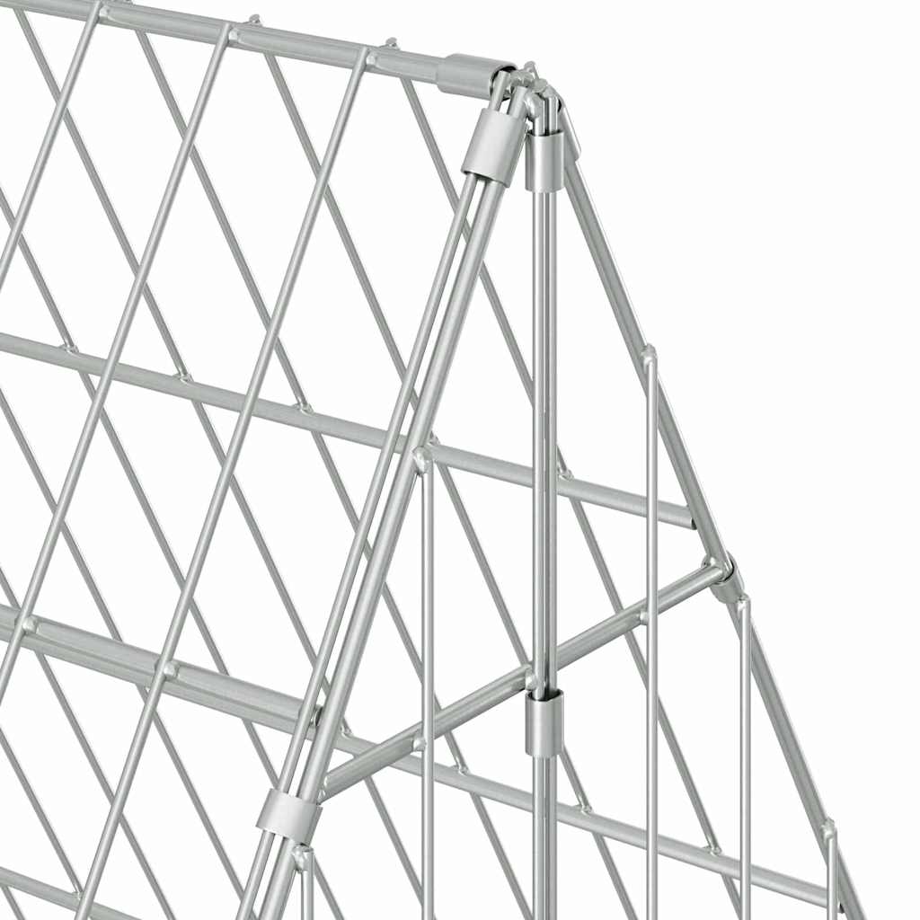 Hühnerkäfig Silber 215 x 100 x 85 cm Verzinkter Stahl