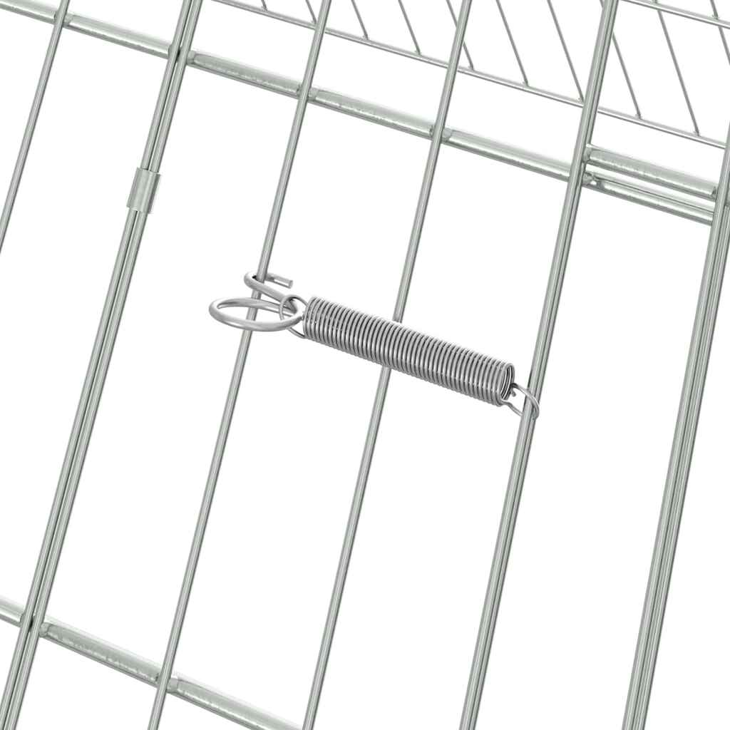 Hühnerkäfig Silber 430 x 100 x 85 cm Verzinkter Stahl