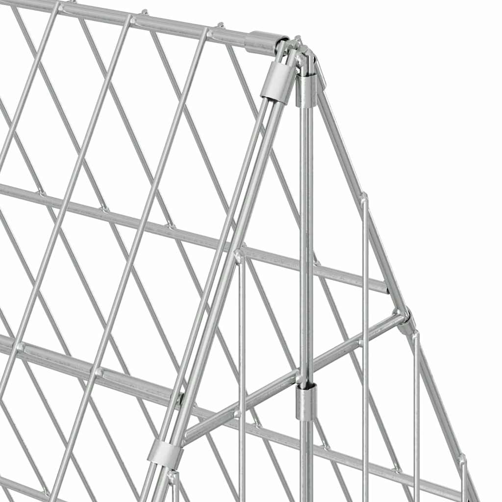 Hühnerkäfig Silber 430 x 100 x 85 cm Verzinkter Stahl