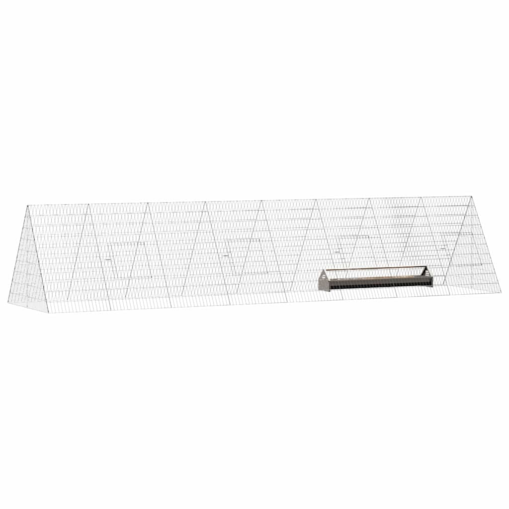 Hühnerkäfig Silber 430 x 100 x 85 cm Verzinkter Stahl