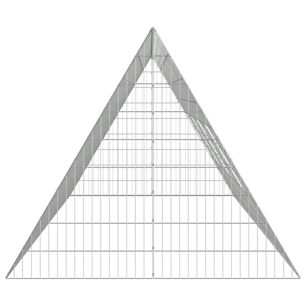 Hühnerkäfig Silber 430 x 100 x 85 cm Verzinkter Stahl