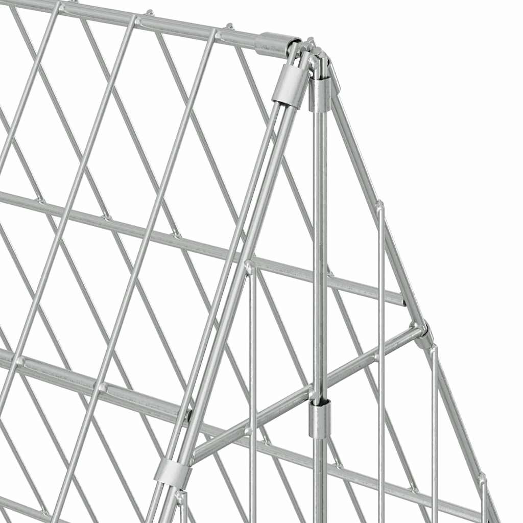 Hühnerkäfig Silber 650 x 100 x 85 cm Verzinkter Stahl