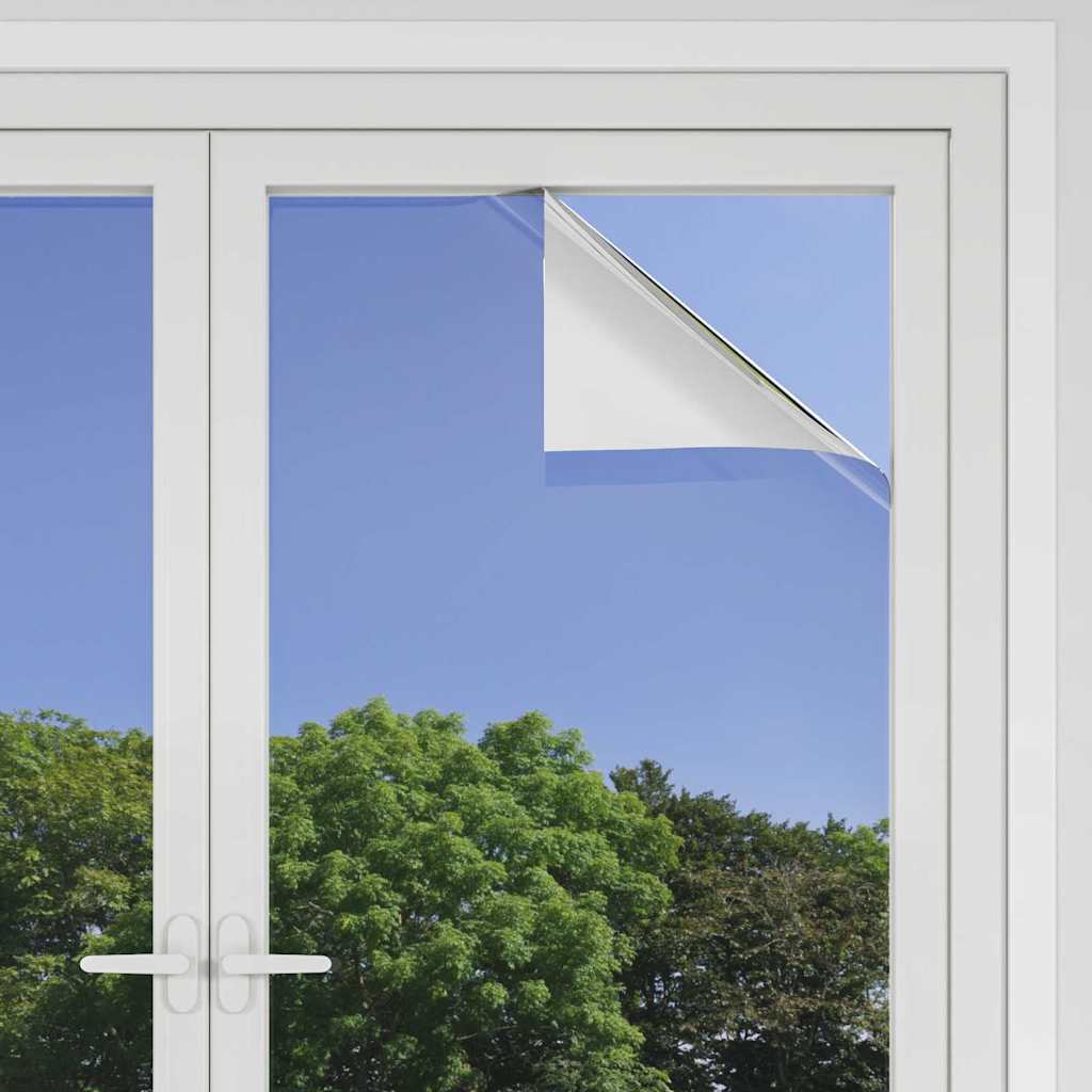 Statische Reflektierende Solarfensterfolie Silber 90 x 1000 cm