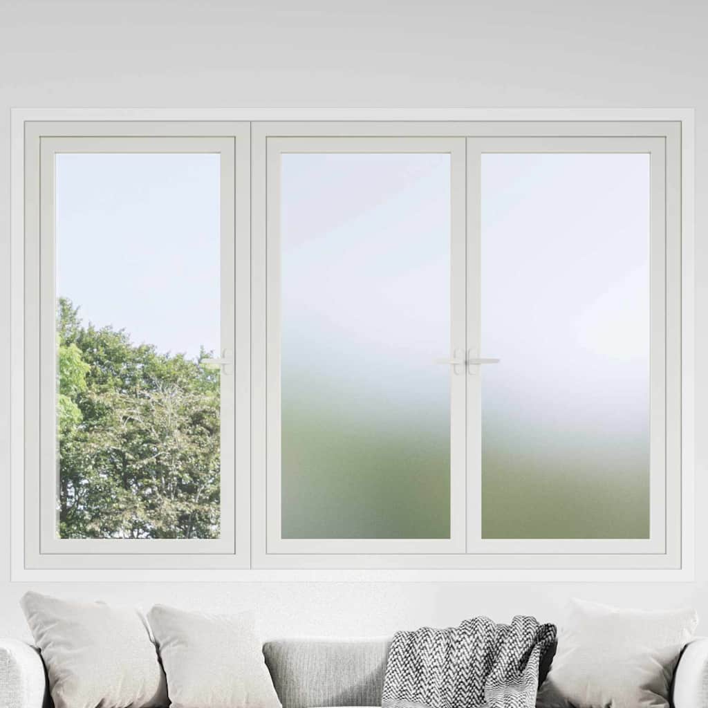 Selbstklebende Fensterfolie Frostiges Grau 90 x 1000 cm PVC