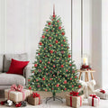 Künstlicher klappbarer Weihnachtsbaum mit 300 LEDs Grün 180 cm