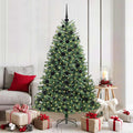Künstlicher klappbarer Weihnachtsbaum mit 300 LEDs Grün 180 cm