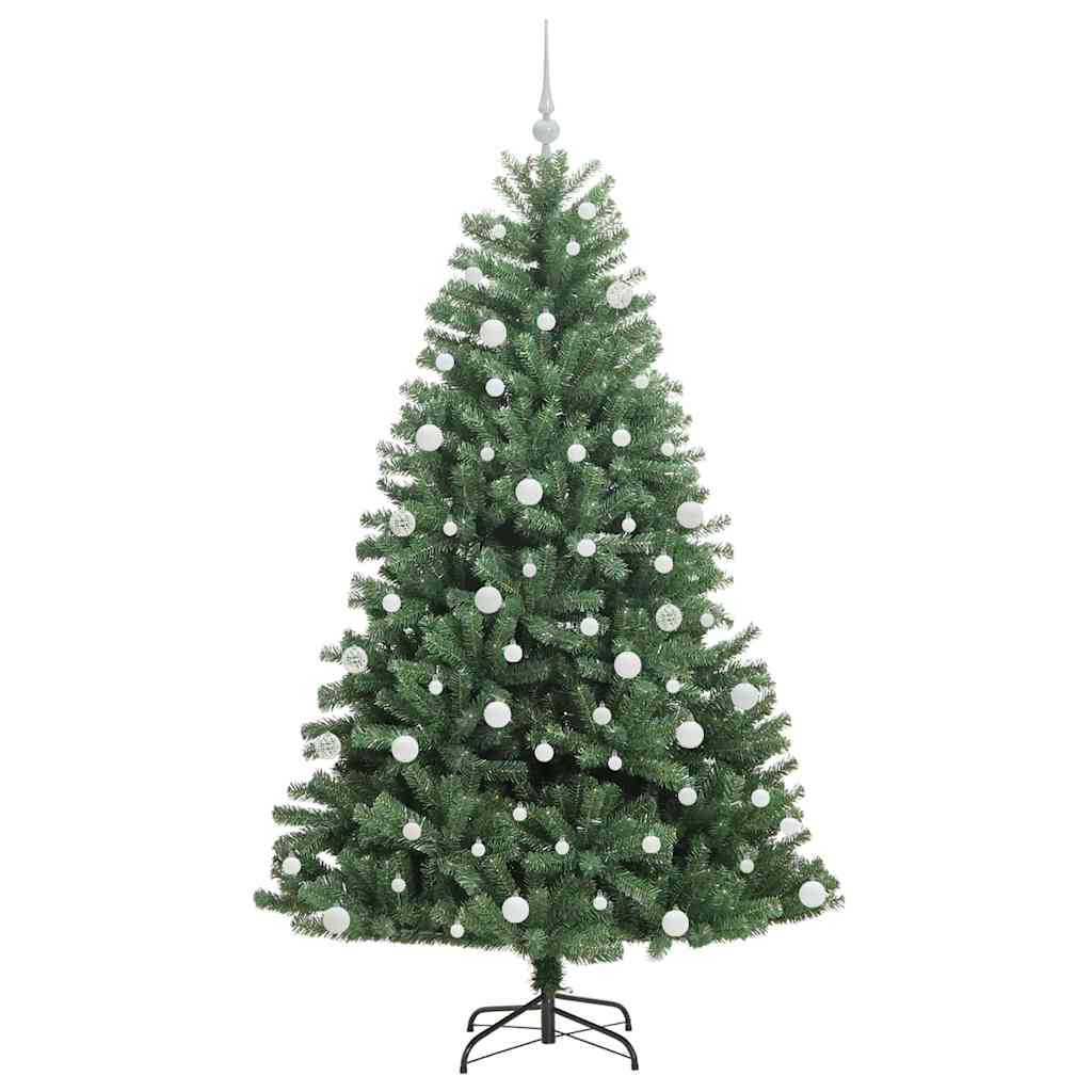 Künstlicher klappbarer Weihnachtsbaum mit 300 LEDs Grün 180 cm