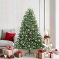 Künstlicher klappbarer Weihnachtsbaum mit 300 LEDs Grün 180 cm