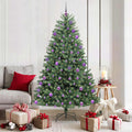 Künstlicher klappbarer Weihnachtsbaum mit 300 LEDs Grün 180 cm