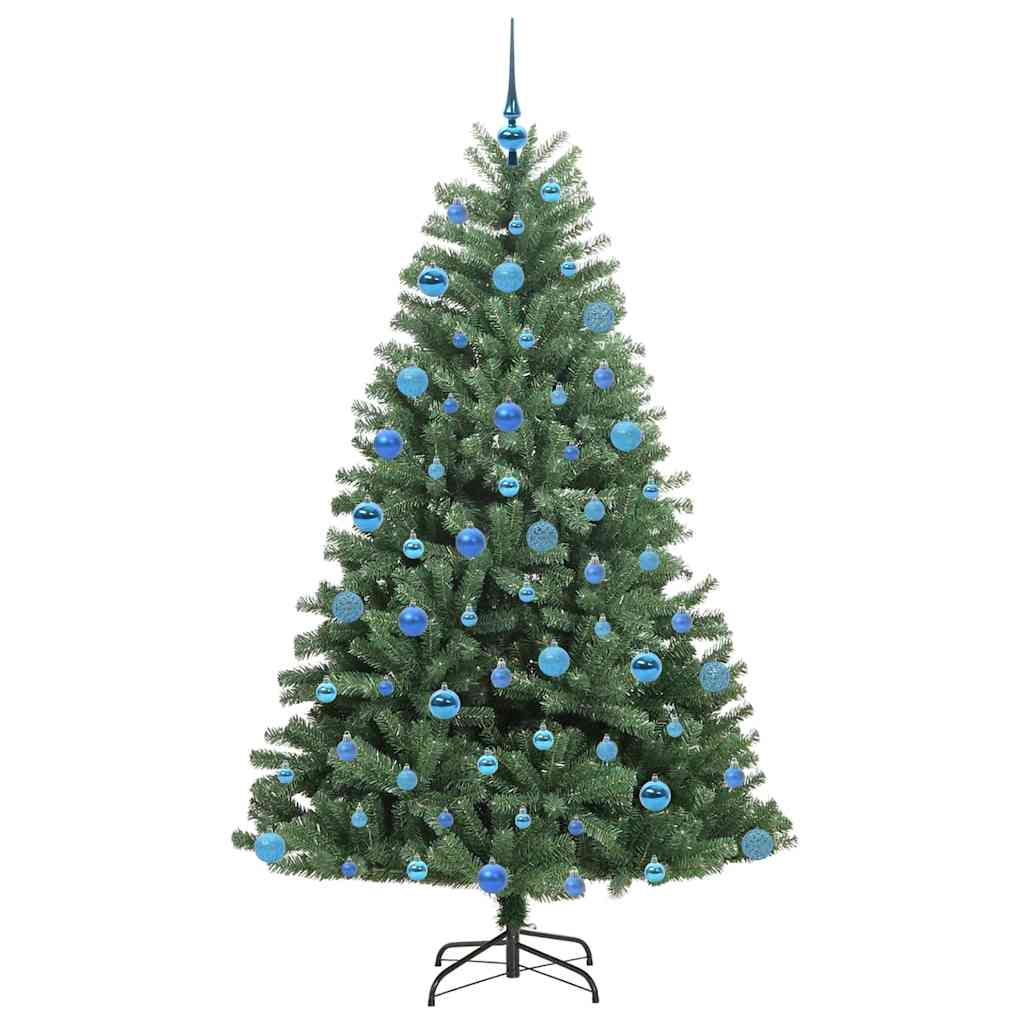 Künstlicher klappbarer Weihnachtsbaum mit 300 LEDs Grün 180 cm