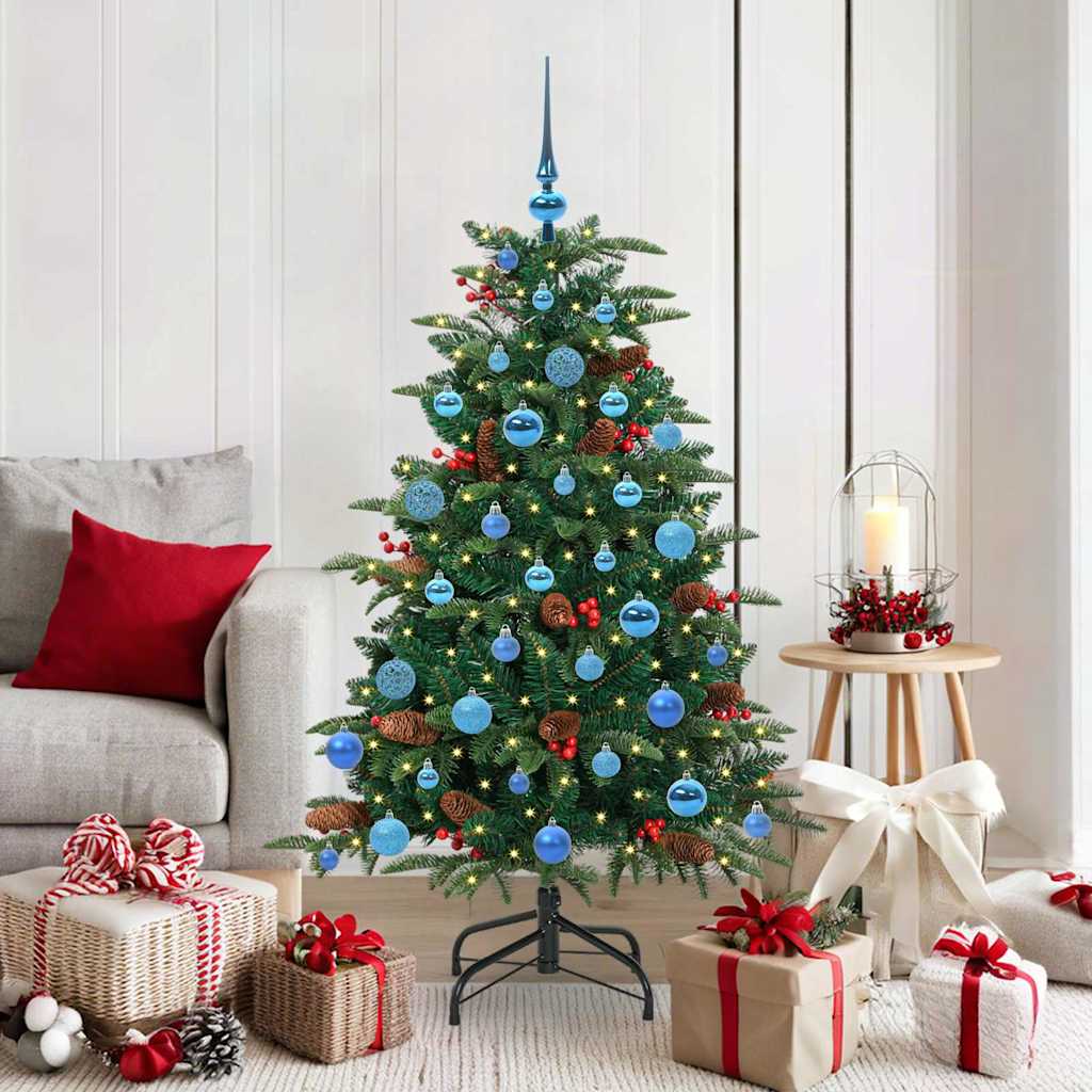 Künstlicher Weihnachtsbaum mit 150 LEDs mit Ständer Grün 150 cm