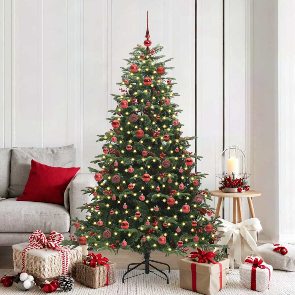 Künstlicher Weihnachtsbaum mit 300 LEDs mit Ständer Grün 180 cm