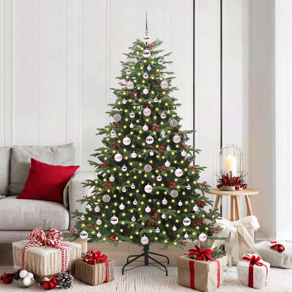 Künstlicher Weihnachtsbaum mit 300 LEDs mit Ständer Grün 180 cm