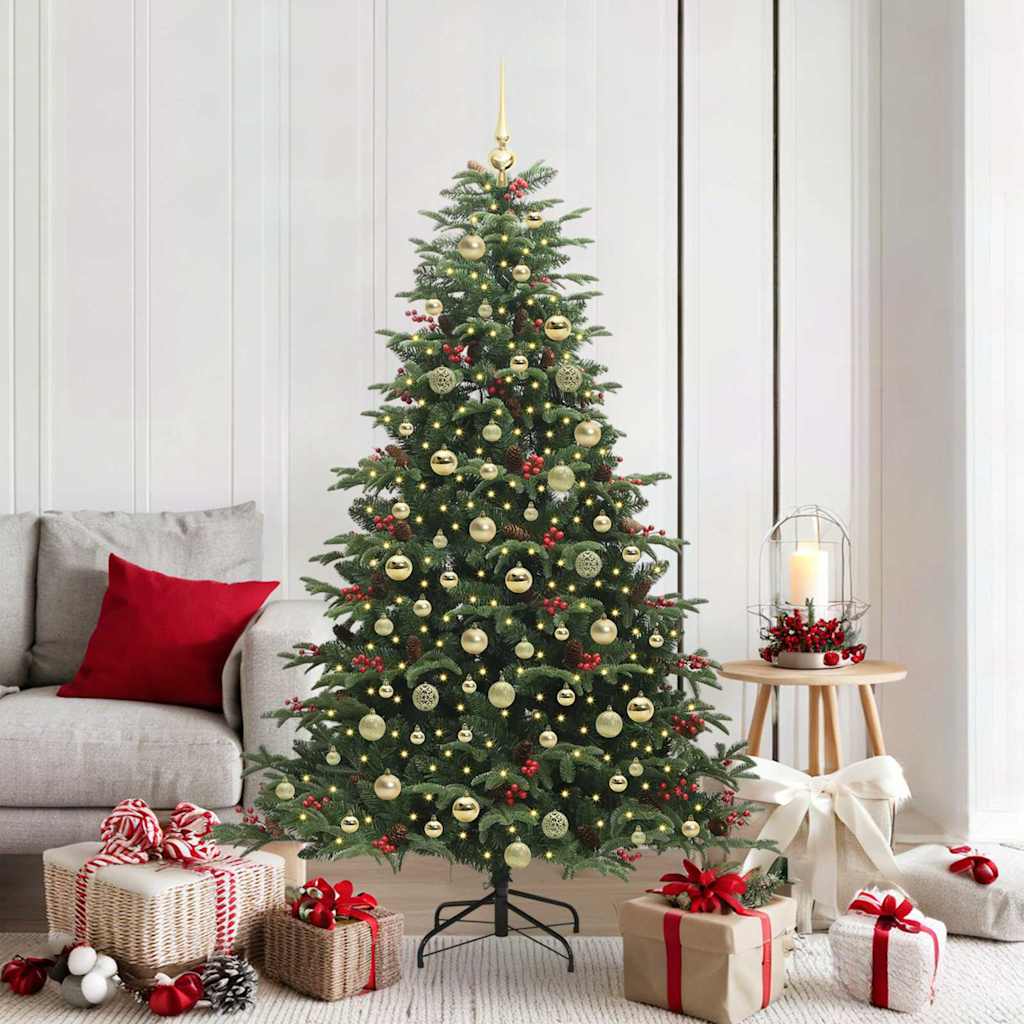 Künstlicher Weihnachtsbaum mit 300 LEDs mit Ständer Grün 180 cm