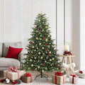 Künstlicher Weihnachtsbaum mit 300 LEDs mit Ständer Grün 180 cm