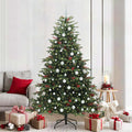 Künstlicher Weihnachtsbaum mit 300 LEDs mit Ständer Grün 210 cm