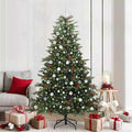 Künstlicher Weihnachtsbaum mit 300 LEDs mit Ständer Grün 210 cm
