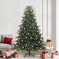 Künstlicher Weihnachtsbaum mit 300 LEDs mit Ständer Grün 240 cm