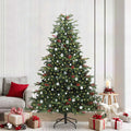 Künstlicher Weihnachtsbaum mit 300 LEDs mit Ständer Grün 240 cm