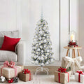 Künstlicher klappbarer Weihnachtsbaum Grün und Weiß 120 cm
