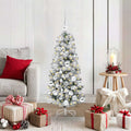 Künstlicher klappbarer Weihnachtsbaum Grün und Weiß 120 cm
