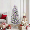 Künstlicher klappbarer Weihnachtsbaum Grün und Weiß 150 cm