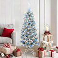 Künstlicher klappbarer Weihnachtsbaum Grün und Weiß 150 cm