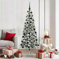 Künstlicher klappbarer Weihnachtsbaum Grün und Weiß 180 cm
