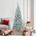 Künstlicher klappbarer Weihnachtsbaum Grün und Weiß 180 cm