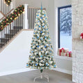 Künstlicher klappbarer Weihnachtsbaum Grün und Weiß 240 cm