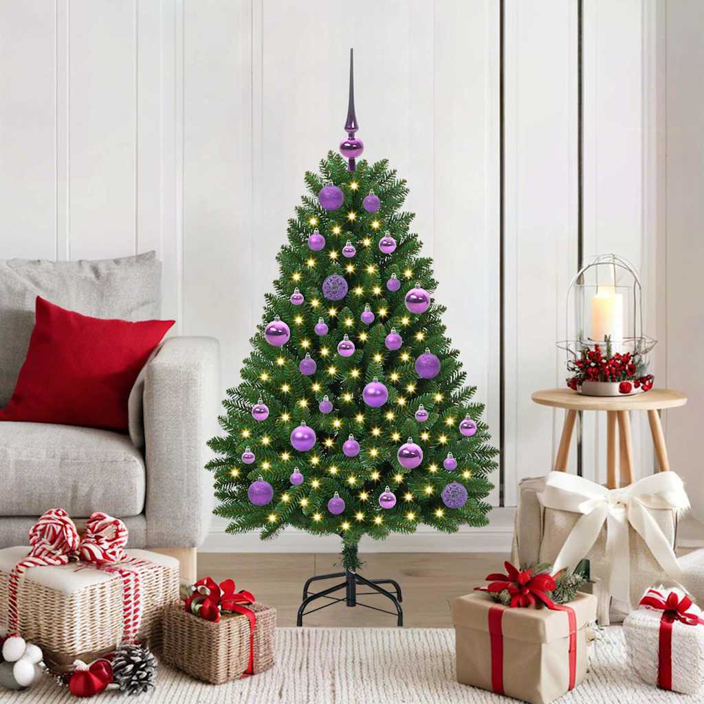 Künstlicher Weihnachtsbaum Grün 120 cm PVC und Metall