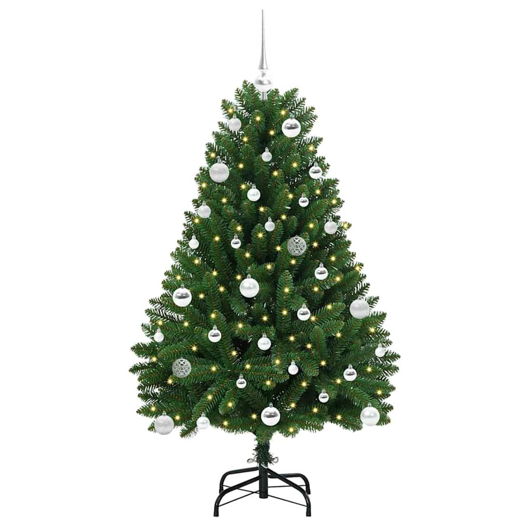Künstlicher Weihnachtsbaum Grün 150 cm PVC und Metall
