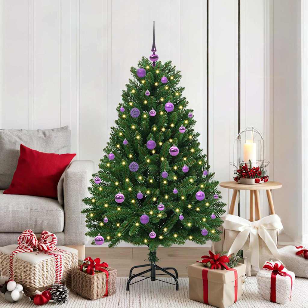 Künstlicher Weihnachtsbaum Grün 150 cm PVC und Metall