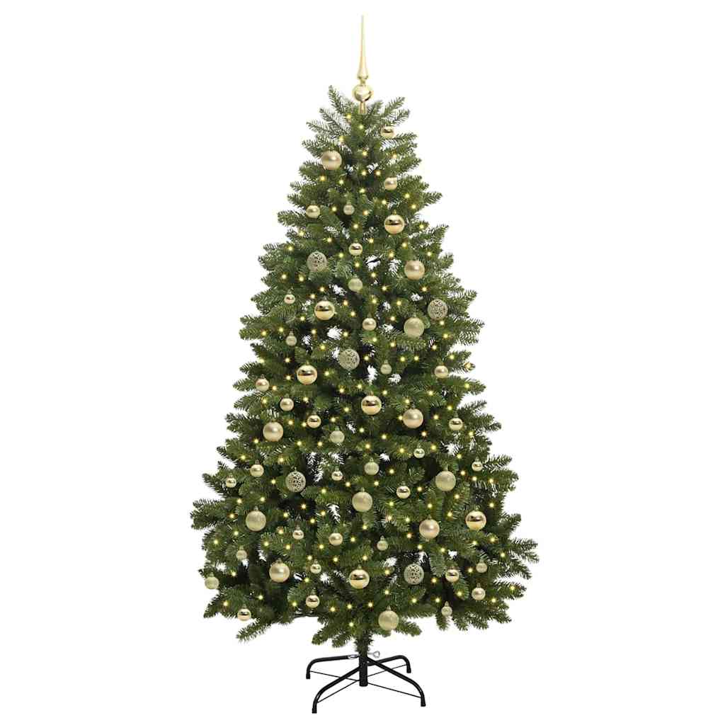 Künstlicher Weihnachtsbaum Grün 180 cm PVC und Metall