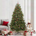 Künstlicher Weihnachtsbaum Grün 210 cm PVC und Metall