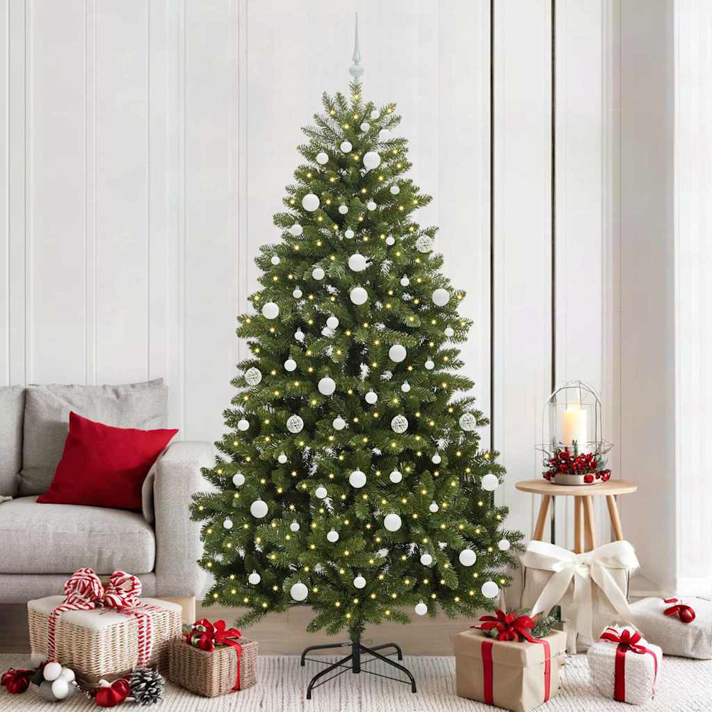 Künstlicher Weihnachtsbaum Grün 210 cm PVC und Metall