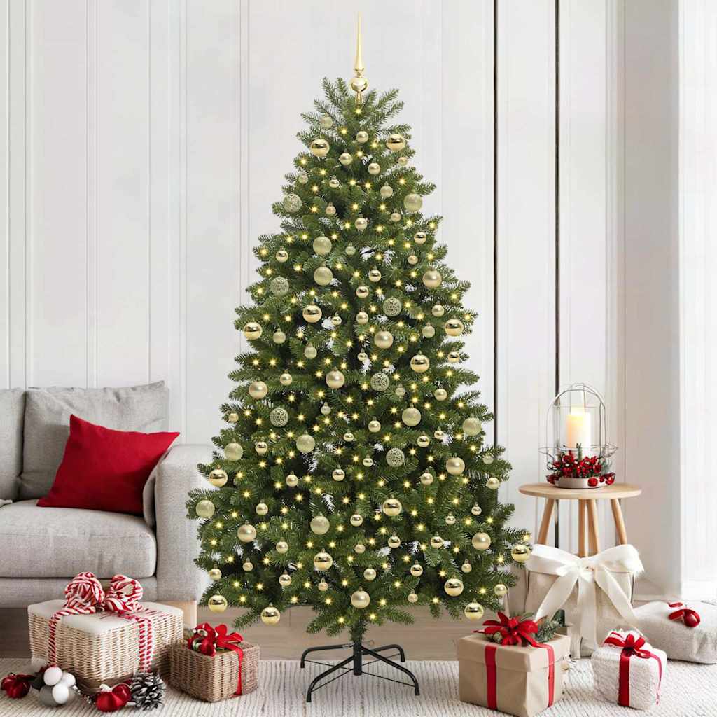 Künstlicher Weihnachtsbaum Grün 210 cm PVC und Metall